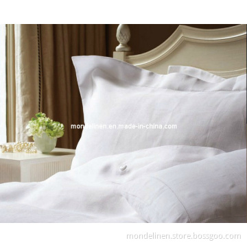Classical Designed 100% Linen Bed Set with Shell Buttons (BL-015)